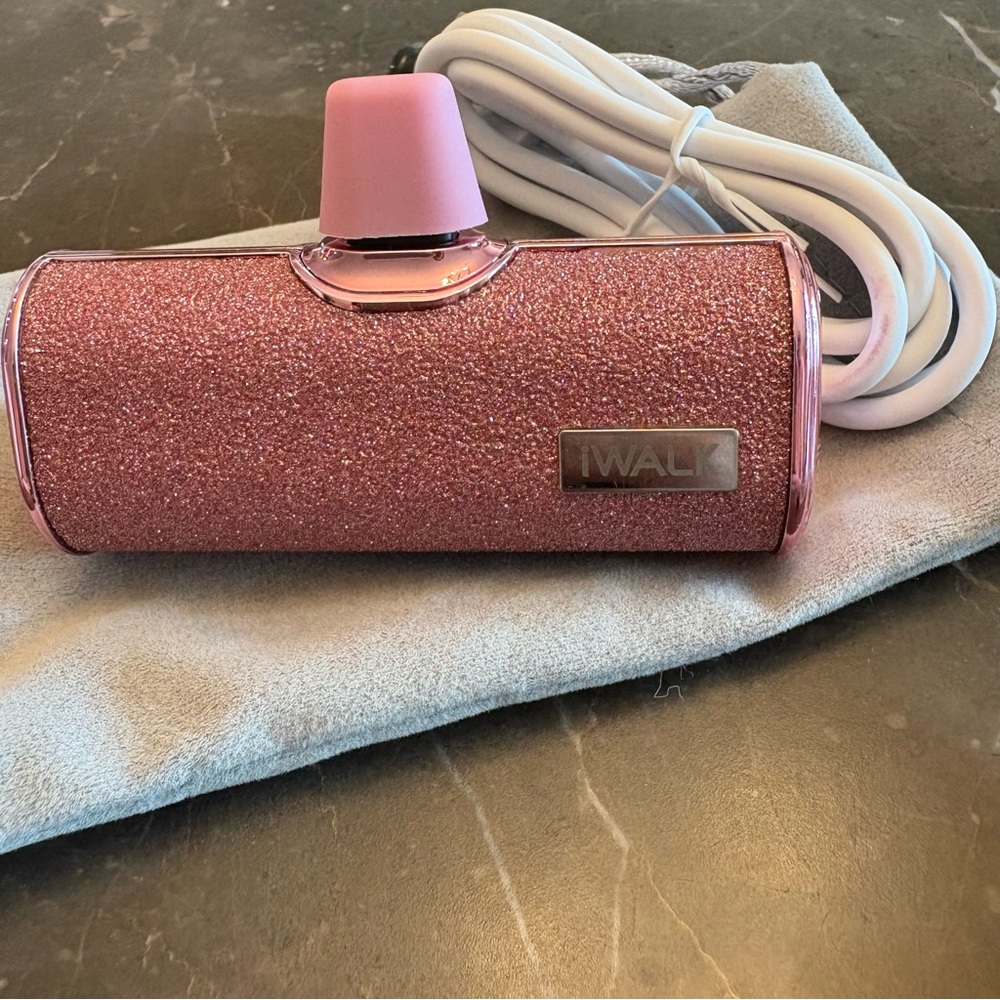 Pink Glitter iWALK Portable Charger